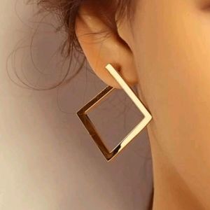 Square Gold Metal Hoop